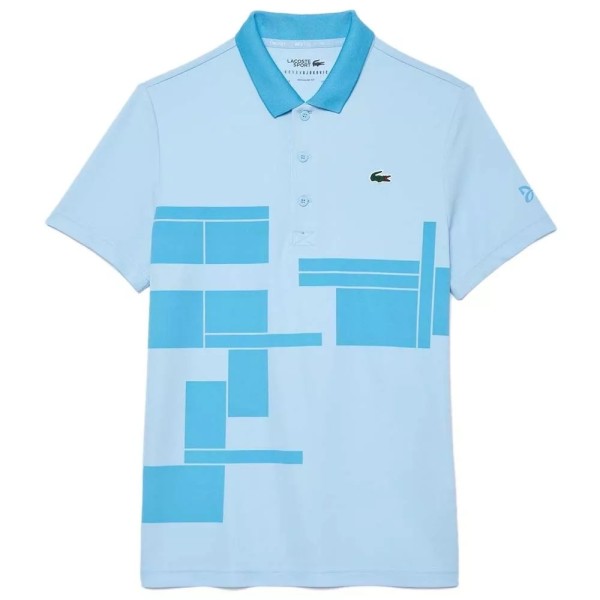 POLO LACOSTE TENIS NOVAK DJOKOVIC AZUL VERSION FAN