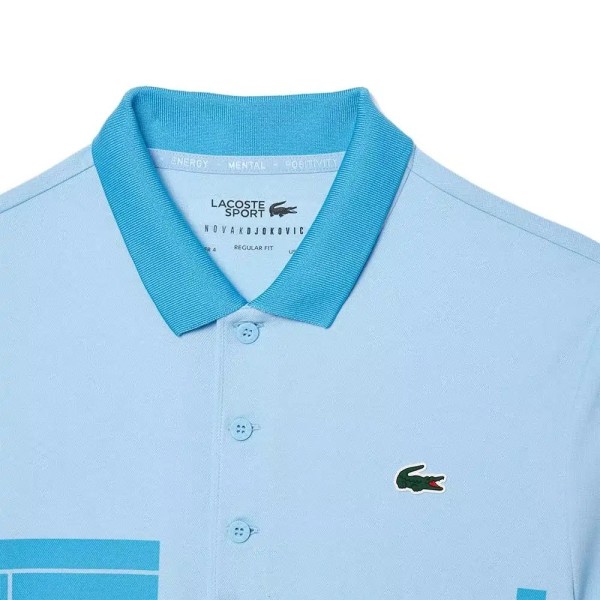LACOSTE TENNIS POLO NOVAK DJOKOVIC BLUE FAN VERSION | Ipontennis
