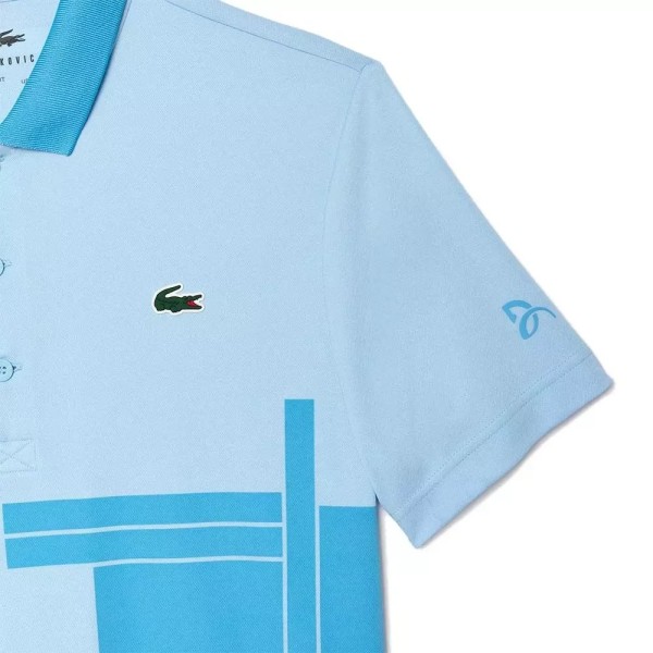 LACOSTE TENNIS POLO NOVAK DJOKOVIC BLUE FAN VERSION | Ipontennis