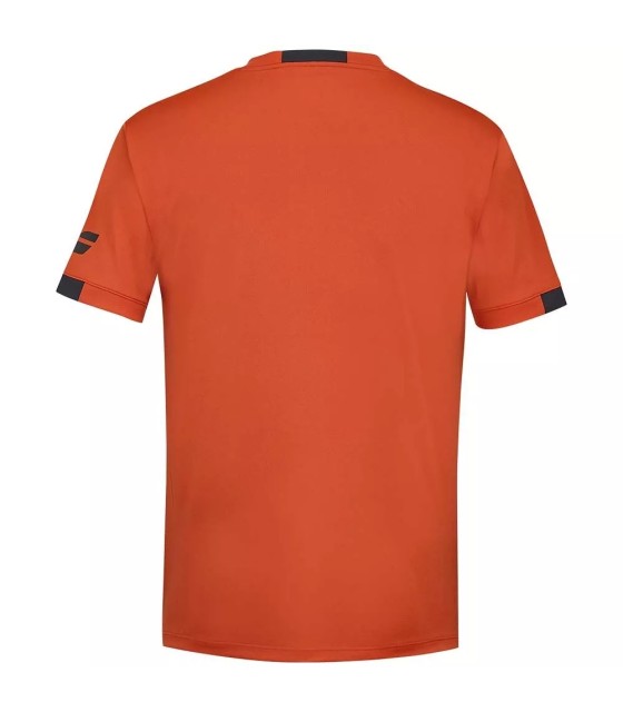 Camiseta Babolat Play Crew Neck para Menino na Cor Laranja | Ipontennis