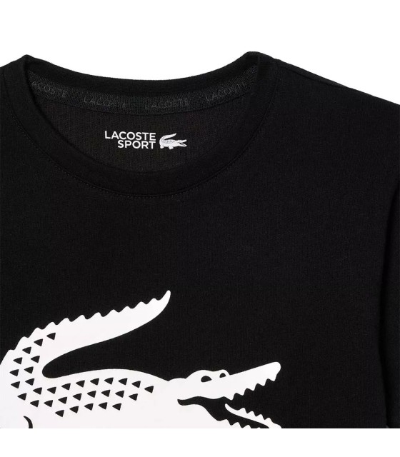 Maglietta sportiva nera per giovani di Lacoste | Ipontennis