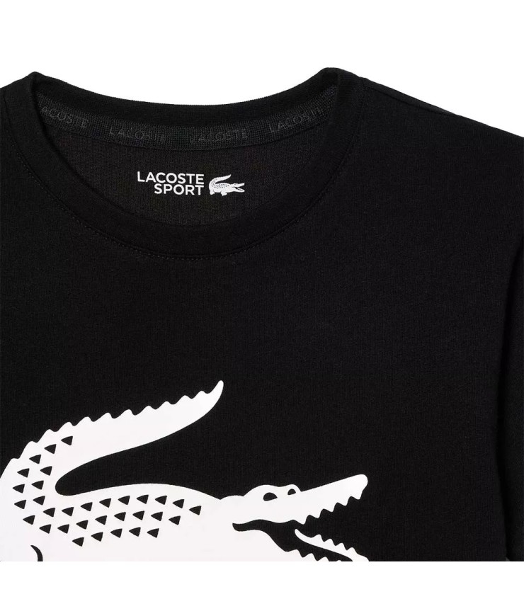 Schwarzes Sportshirt für Jugendliche von Lacoste | Ipontennis