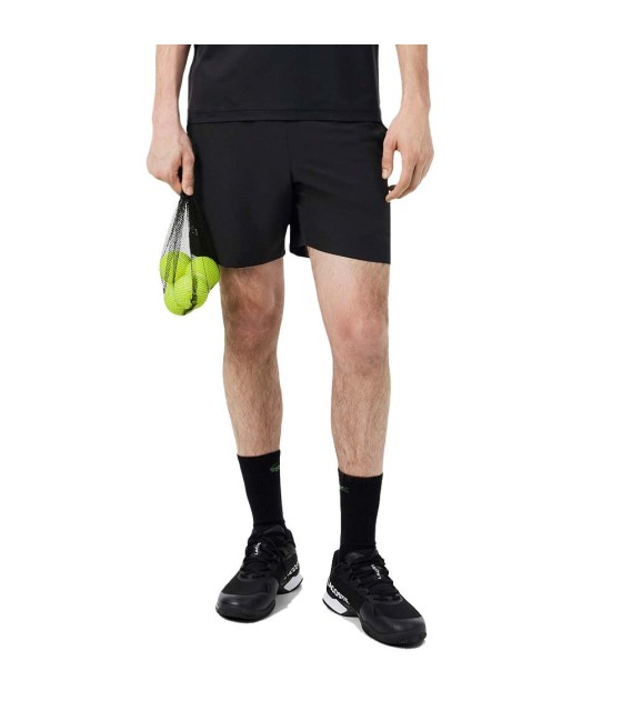 Kurze Lacoste Ultra trockener Tennis schwarz reflektierend 2