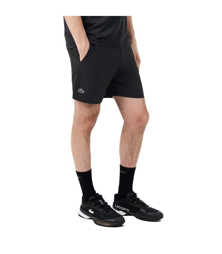 Short Lacoste Tenis Ultra Dry Reflectante Negro 3