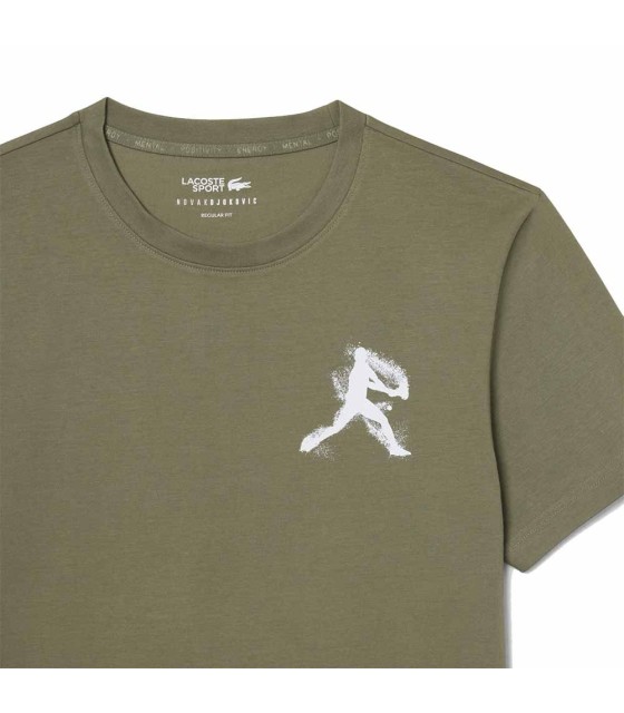 T-shirt do pacote + tampa Lacoste Ténis x Novak Djokovic Kaki SRC-64687
