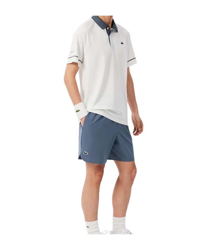 Kurze Lacoste Tennis x Novak Djokovic auf dem Hof grau SRC-64584