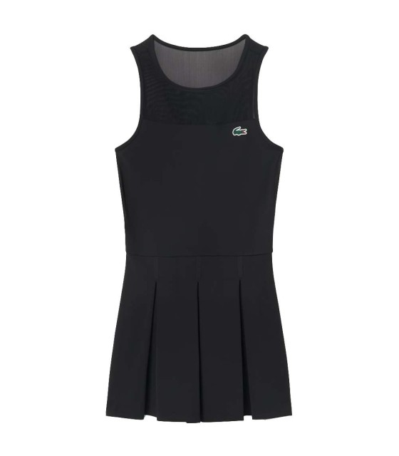 Vestir Lacoste Tênis plissado estiramento preto src-64574