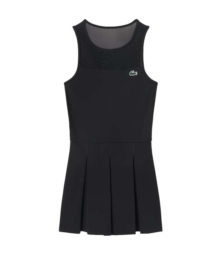 Vestir Lacoste Tênis plissado estiramento preto src-64574