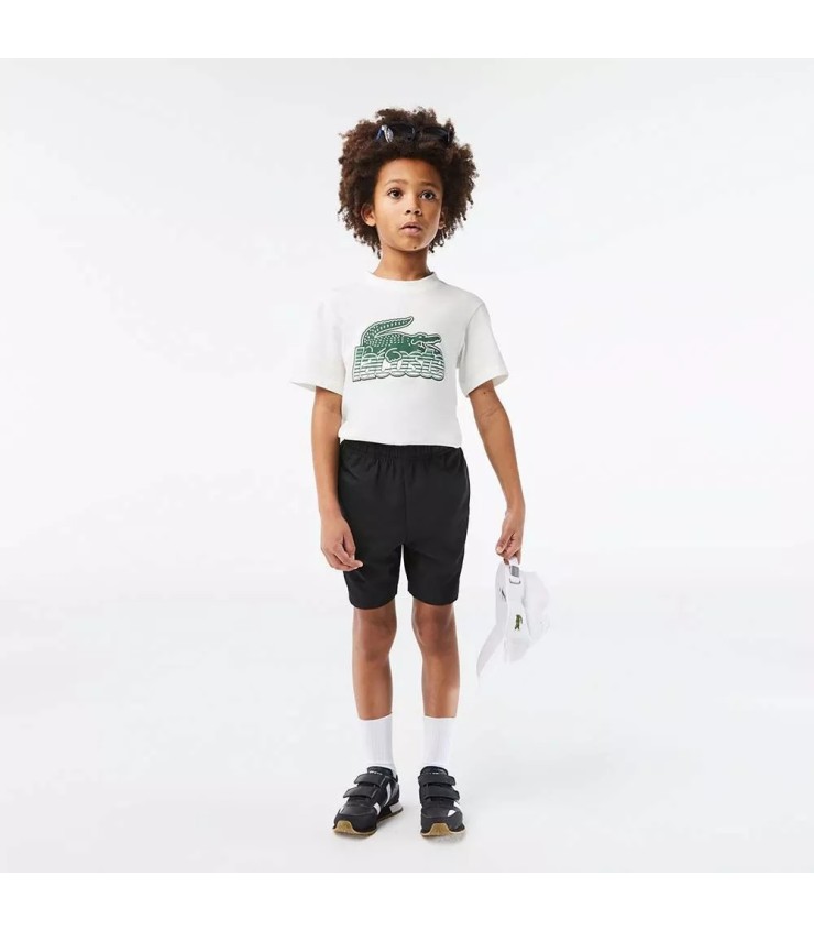 Shorts de sport noirs pour jeunes de Lacoste | Ipontennis