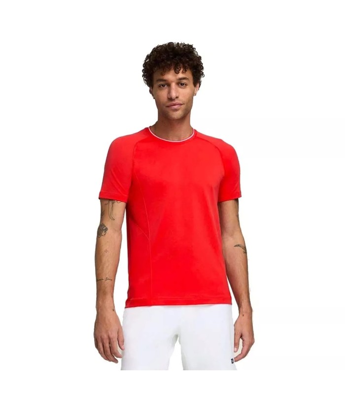 Camiseta Vermelha de Manga Curta Wilson Team Seamless Crew | Ipontennis