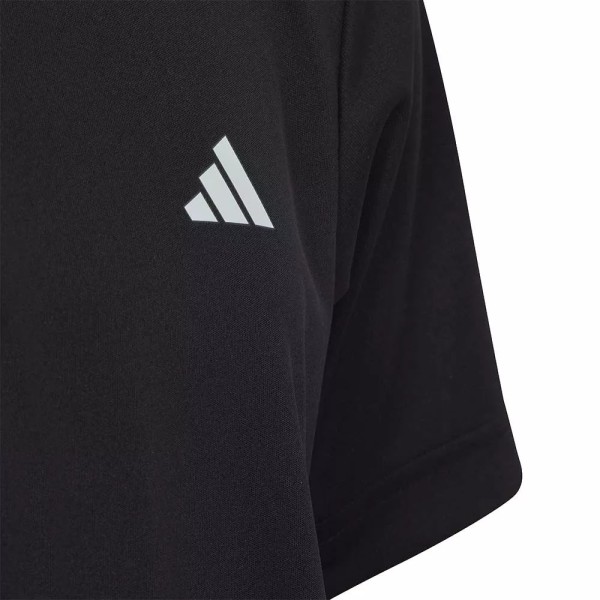Camiseta Preta Adidas Club 3 Stripes Júnior | Ipontennis