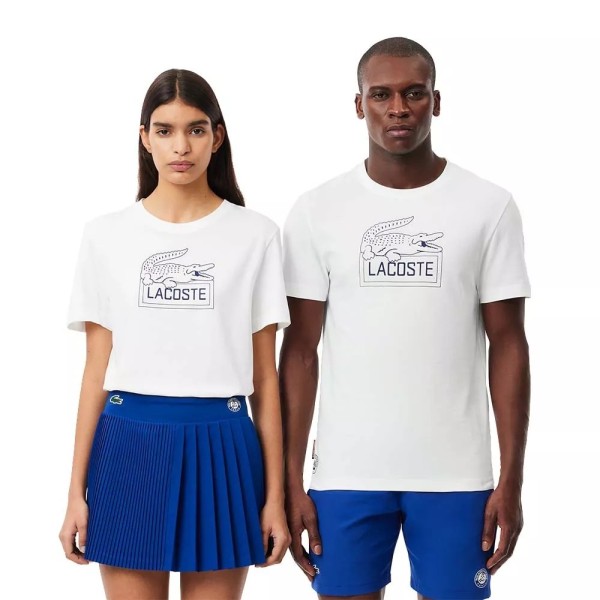 Lacoste Sport Roland Garros Unisex White T-shirt2