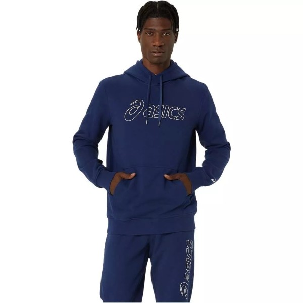 Asics Logo Hoodie Navy Blue1