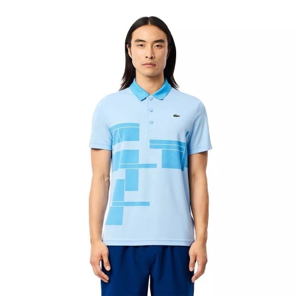 Lacoste Tennis Novak Djokovic Fan Light Blue Polo3