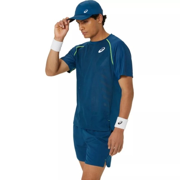 Asics Match T-Shirt Blue3