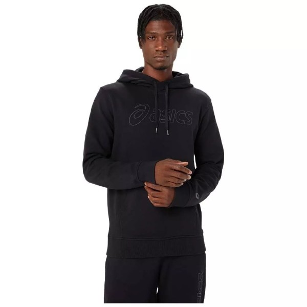 Asics Logo Hoodie Black1