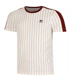Fila Jascha 2 T-Shirt Weiß   Bordeaux | Ipontennis