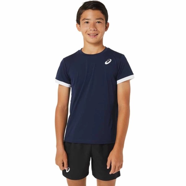 Camiseta azul-marinho para jovens da Asics | Ipontennis