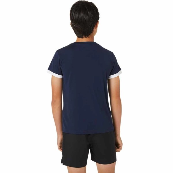 Camiseta azul-marinho para jovens da Asics | Ipontennis
