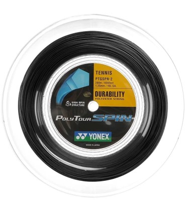 Bobina Yonex Poly Tour Spin Negra 200m 1