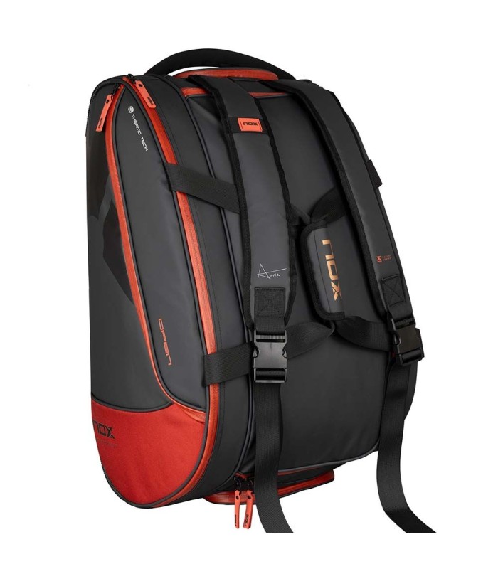 Raquetero Nox Luxury Open Series preta e vermelha | IPONTENNIS