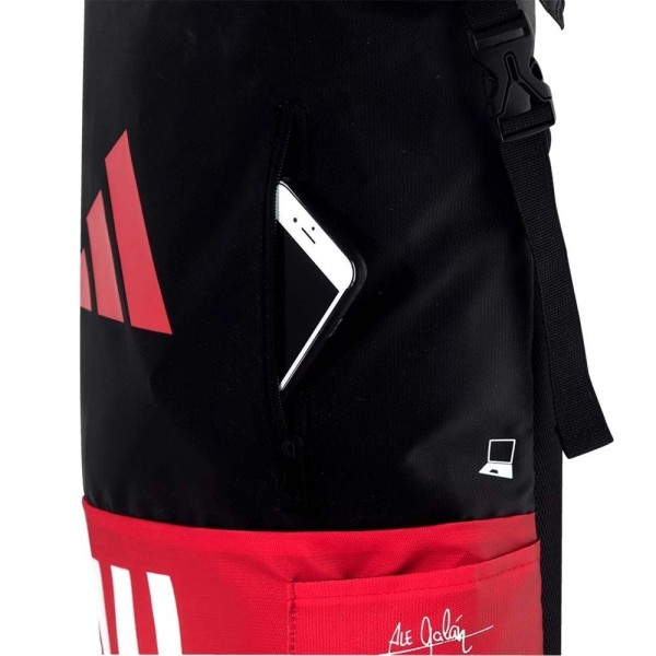 Mochila Adidas Multigame Galán Negro/Rojo 3