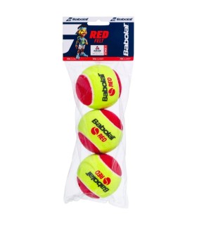 Bolsa de 3 pelotas Babolat de fieltro rojo 1