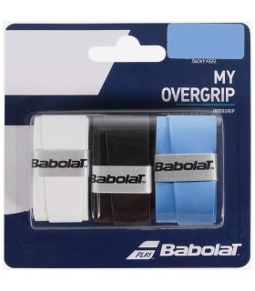 Juego de 3 sobregrips Babolat Azul / Blanco / Negro 1