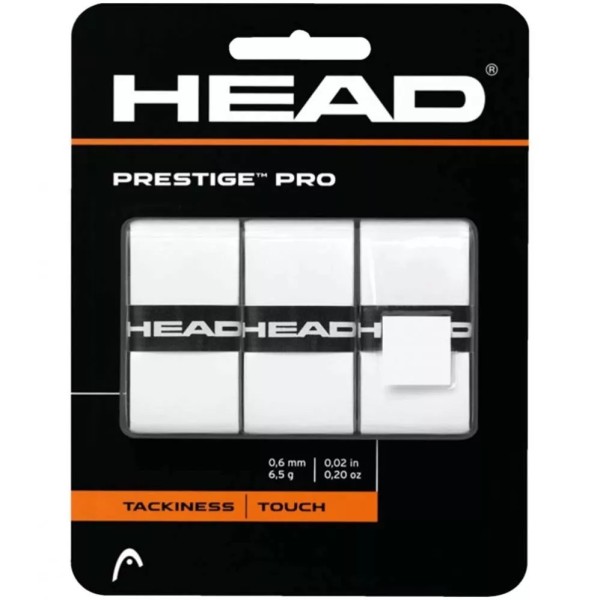 Raqueta Head Prestige Pro Blanca x 3 sobregrips 1