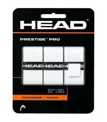 Head Prestige Pro White Racket x 3 overgrips | IPONTENNIS