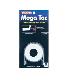 Set di 3 overgrip bianchi Tourna Mega Tac XL. | IPONTENNIS