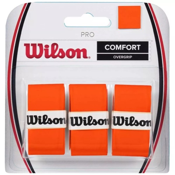 Pack of 3 Wilson Pro Overgrip Orange Burn | IPONTENNIS