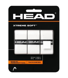 Pack de 3 overgrips Head Xtreme Soft brancos | IPONTENNIS