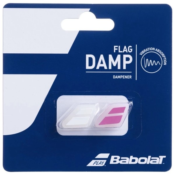 Amortiguadores Babolat Flag Blanco/Rosa x 2 1