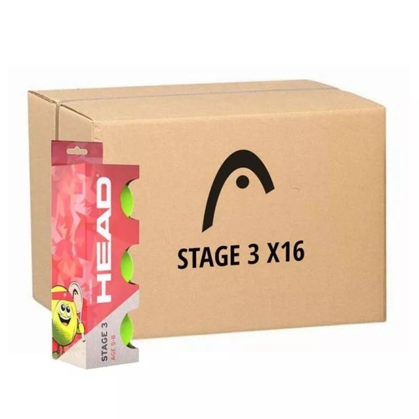 Caja de 16x3 pelotas de tenis HEAD TIP Red 1