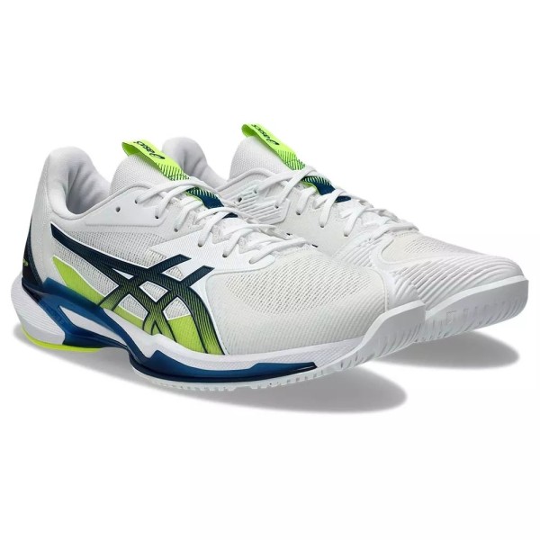 Tenis Asics Gel Solution Speed FF 3 Branco Amarelo Azul | IPONTENNIS