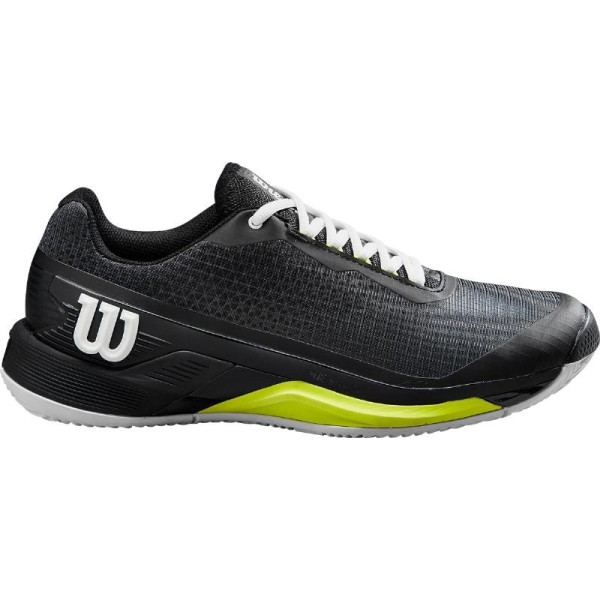 Zapatillas Wilson Rush Pro 4.0 Clay Negro Blanco Amarillo Oferta + Barato 1