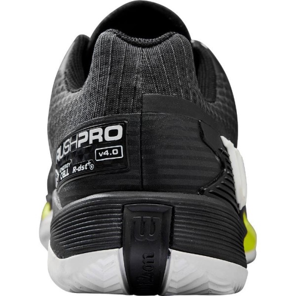 Zapatillas Wilson Rush Pro 4.0 Clay Negro Blanco Amarillo Oferta + Barato 5
