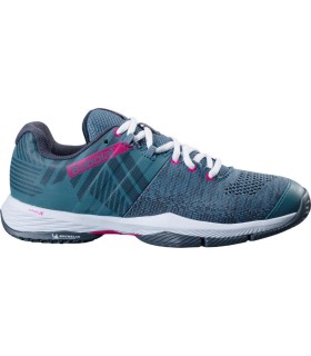 Chaussures Babolat Sensa Bleu Atlantique Blanc Femme  | Ipontennis