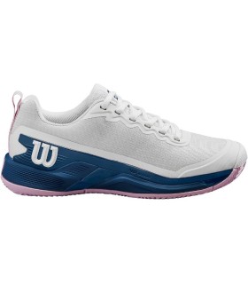 Zapatillas Wilson Rush Pro 4.5 Clay Blanco Azul Mujer Oferta + Barato 1