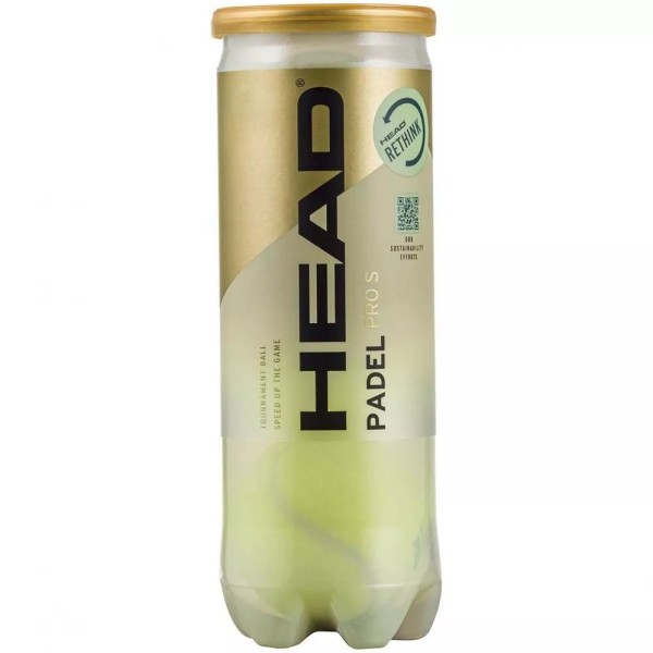 Bote de 3 pelotas Head Padel Pro S 1