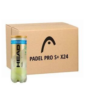 Caja de 24 tubos de 3 bolas Head Padel Pro S+ 1