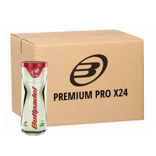 Caja de 24 botes de 3 pelotas Bullpadel Premium Pro 1