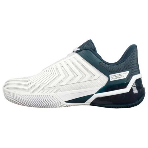 Zapatillas K-Swiss Ultrashot 4 Clay Blancas / Azul Petróleo 3