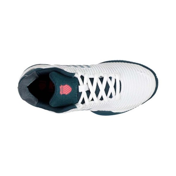 K-Swiss Hypercourt Express 2 Junior White Navy Blue Shoes | IPONTENNIS