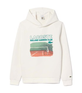 Sudadera Blanca Lacoste Roland Garros Club 1