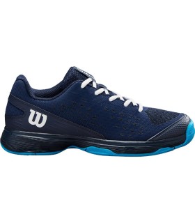 Wilson Rush Pro L Navy Blue White Junior Schuhe  | Ipontennis