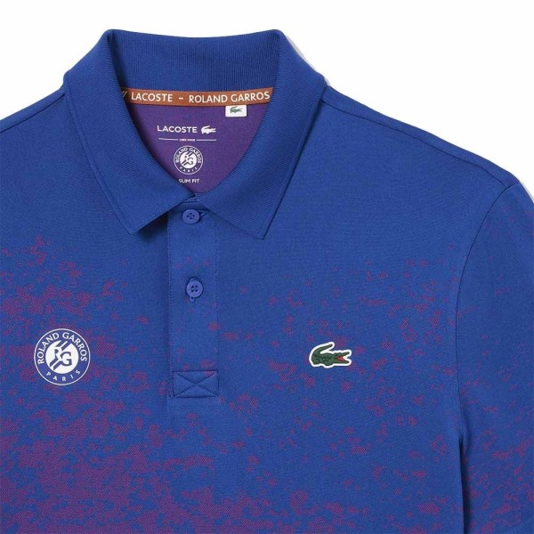 Polo Lacoste Sport Roland Garros Blu Rosa