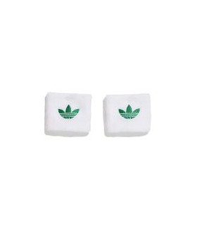 Adidas Originals White Green Wristbands x 2