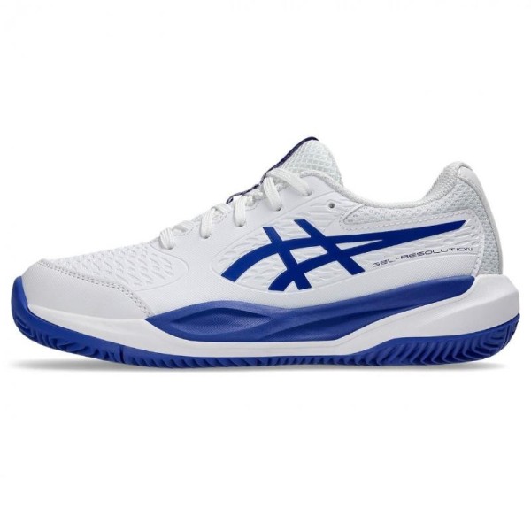 Asics Gel Resolution X Clay GS White Cobalt Blue Junior SHOES | Ipontennis